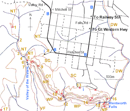 Map: Wentworth Falls, South